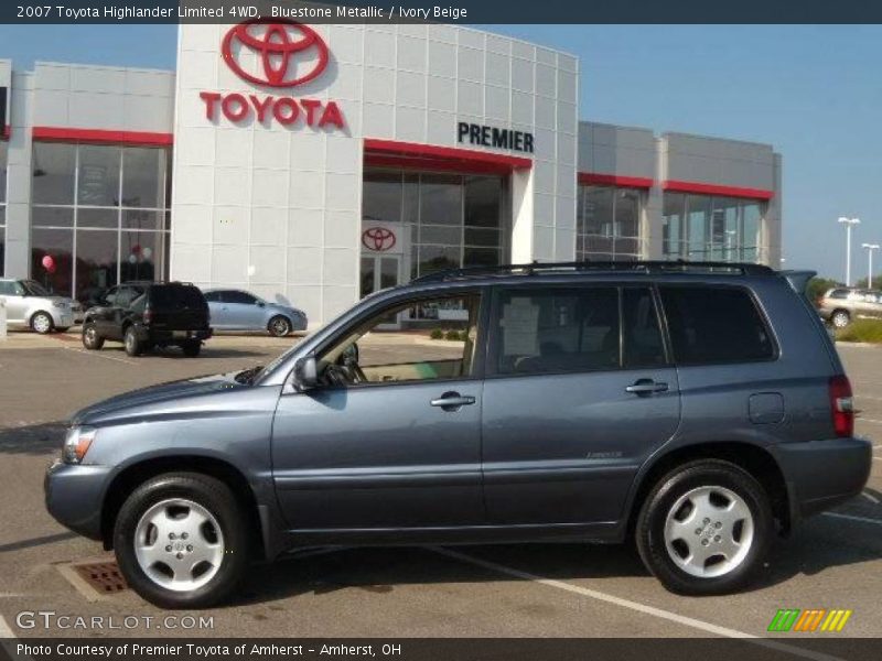 Bluestone Metallic / Ivory Beige 2007 Toyota Highlander Limited 4WD
