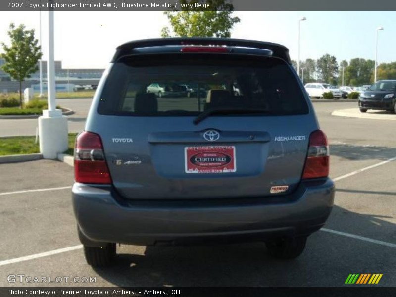 Bluestone Metallic / Ivory Beige 2007 Toyota Highlander Limited 4WD
