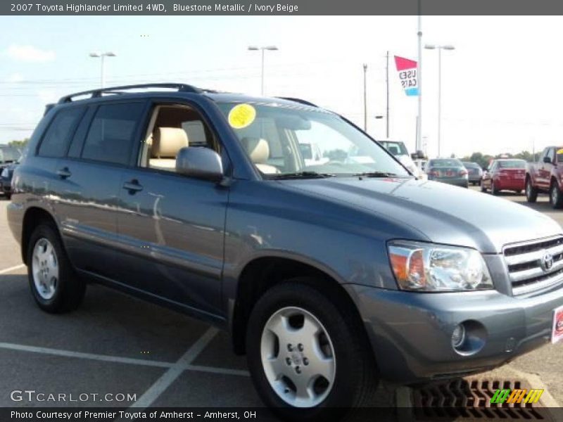 Bluestone Metallic / Ivory Beige 2007 Toyota Highlander Limited 4WD