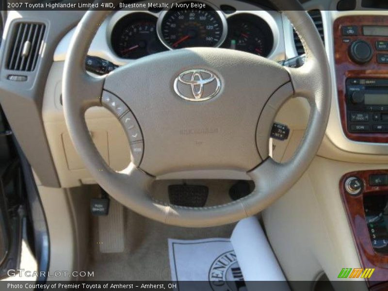 Bluestone Metallic / Ivory Beige 2007 Toyota Highlander Limited 4WD
