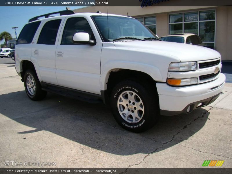 Summit White / Tan/Neutral 2004 Chevrolet Tahoe Z71 4x4