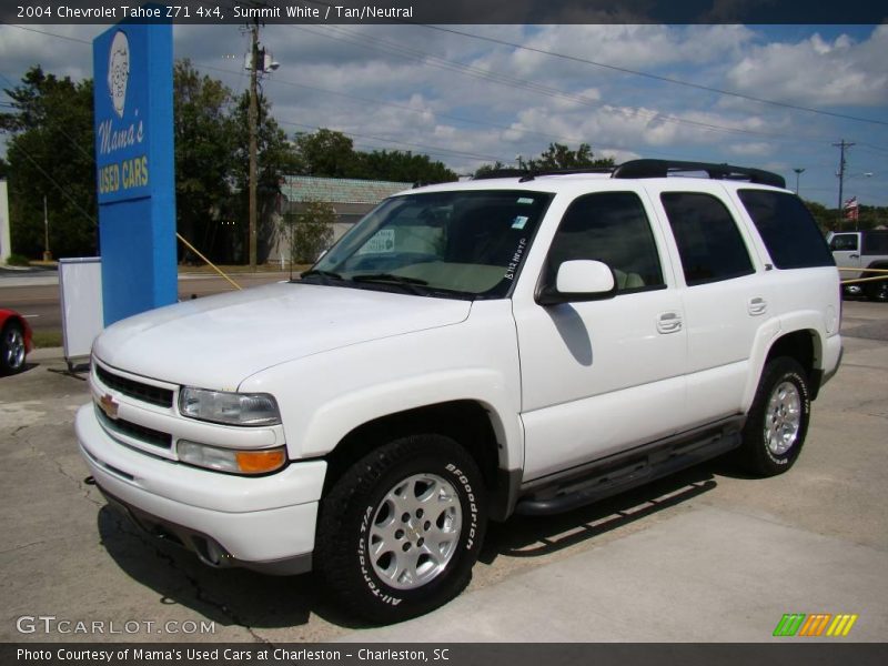Summit White / Tan/Neutral 2004 Chevrolet Tahoe Z71 4x4