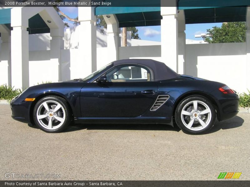Midnight Blue Metallic / Sand Beige 2008 Porsche Boxster