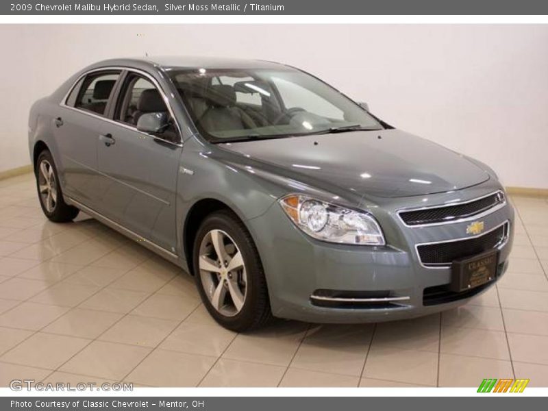 Silver Moss Metallic / Titanium 2009 Chevrolet Malibu Hybrid Sedan