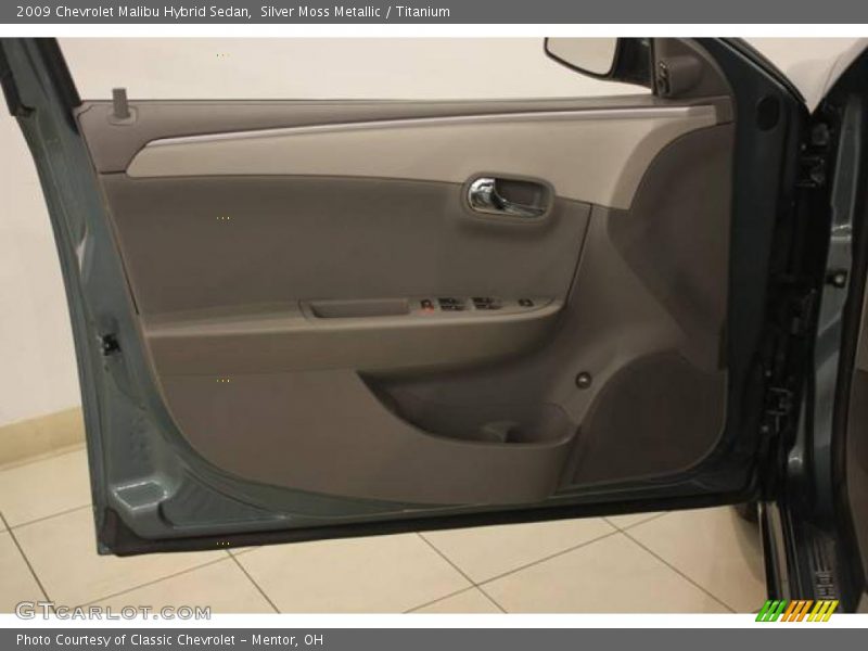 Silver Moss Metallic / Titanium 2009 Chevrolet Malibu Hybrid Sedan