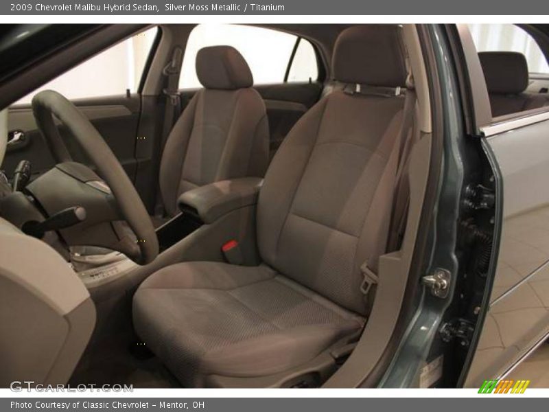 Silver Moss Metallic / Titanium 2009 Chevrolet Malibu Hybrid Sedan