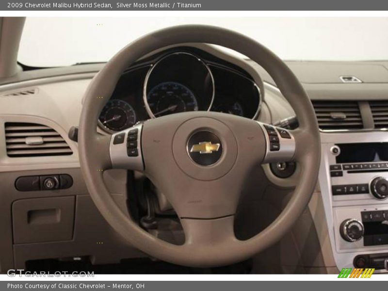 Silver Moss Metallic / Titanium 2009 Chevrolet Malibu Hybrid Sedan