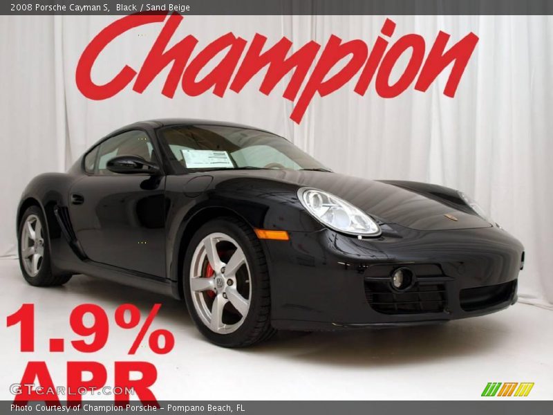 Black / Sand Beige 2008 Porsche Cayman S