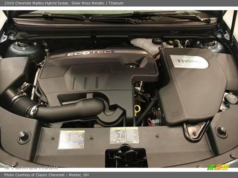 Silver Moss Metallic / Titanium 2009 Chevrolet Malibu Hybrid Sedan