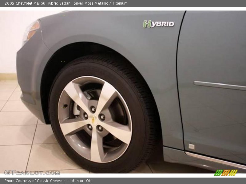 Silver Moss Metallic / Titanium 2009 Chevrolet Malibu Hybrid Sedan