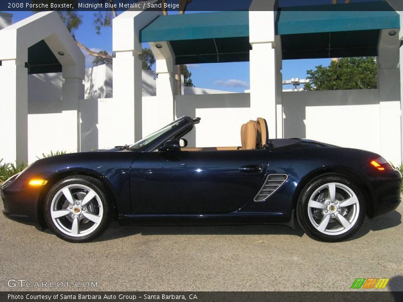 Midnight Blue Metallic / Sand Beige 2008 Porsche Boxster