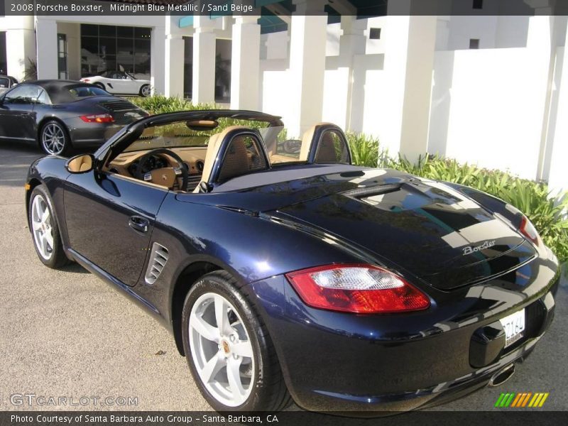 Midnight Blue Metallic / Sand Beige 2008 Porsche Boxster
