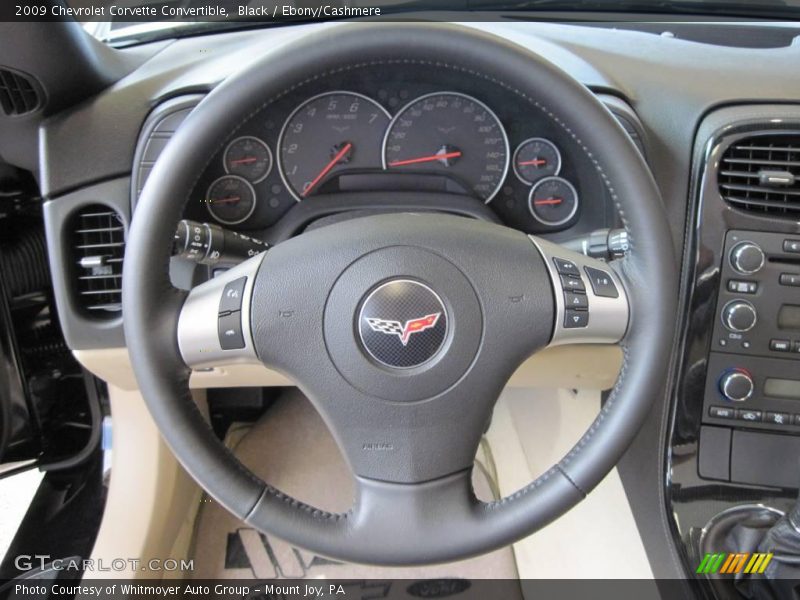 Black / Ebony/Cashmere 2009 Chevrolet Corvette Convertible