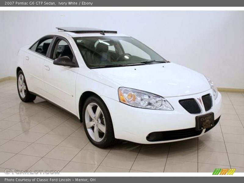 Ivory White / Ebony 2007 Pontiac G6 GTP Sedan