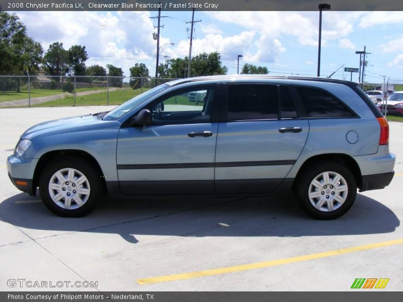 Clearwater Blue Pearlcoat / Pastel Slate Gray 2008 Chrysler Pacifica LX