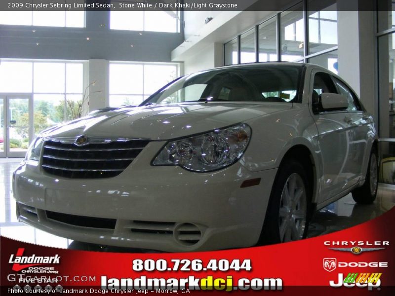 Stone White / Dark Khaki/Light Graystone 2009 Chrysler Sebring Limited Sedan