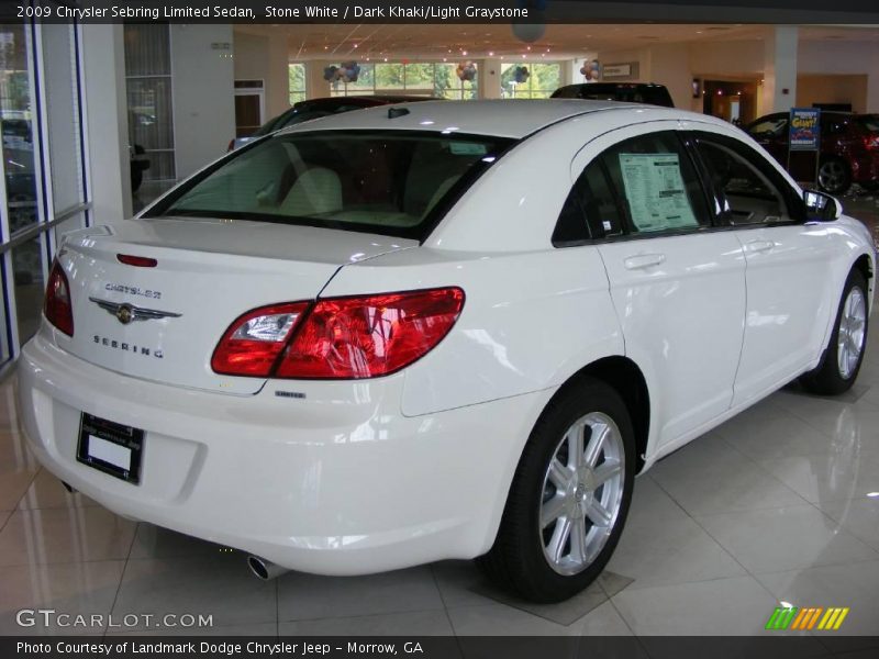Stone White / Dark Khaki/Light Graystone 2009 Chrysler Sebring Limited Sedan