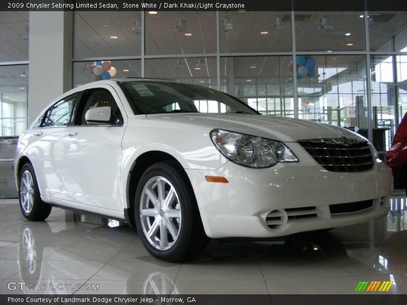 Stone White / Dark Khaki/Light Graystone 2009 Chrysler Sebring Limited Sedan