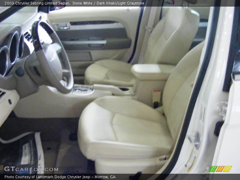 Stone White / Dark Khaki/Light Graystone 2009 Chrysler Sebring Limited Sedan