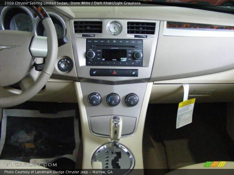 Stone White / Dark Khaki/Light Graystone 2009 Chrysler Sebring Limited Sedan