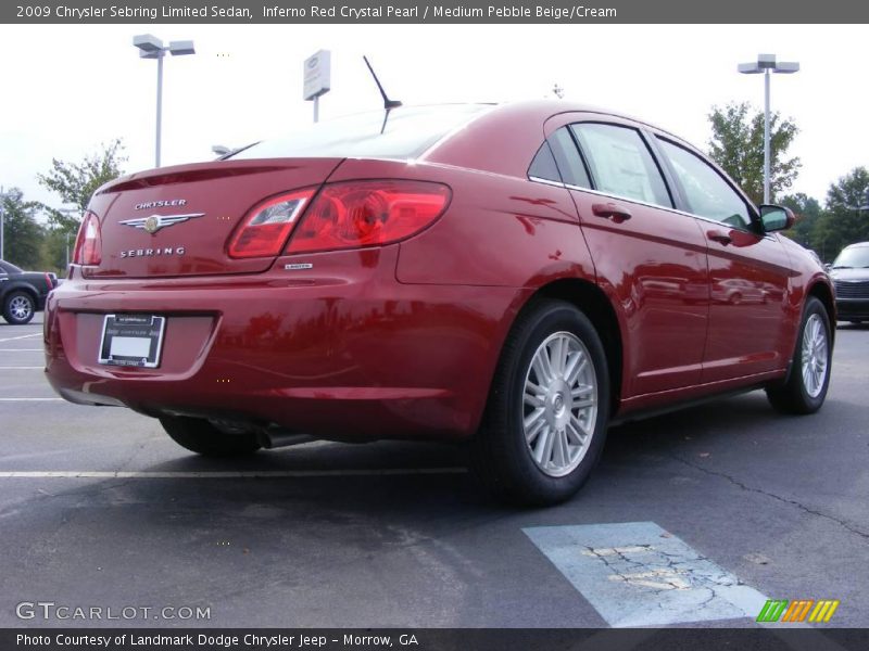Inferno Red Crystal Pearl / Medium Pebble Beige/Cream 2009 Chrysler Sebring Limited Sedan