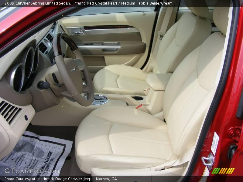 Inferno Red Crystal Pearl / Medium Pebble Beige/Cream 2009 Chrysler Sebring Limited Sedan