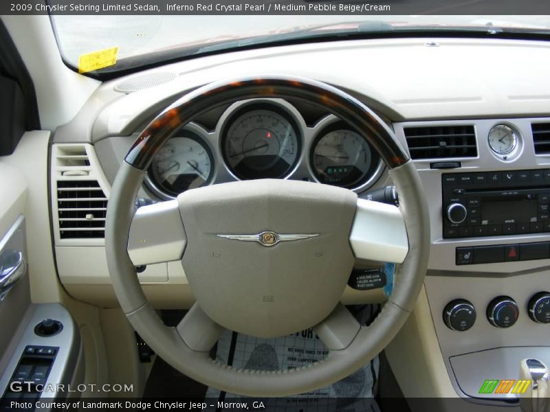 Inferno Red Crystal Pearl / Medium Pebble Beige/Cream 2009 Chrysler Sebring Limited Sedan