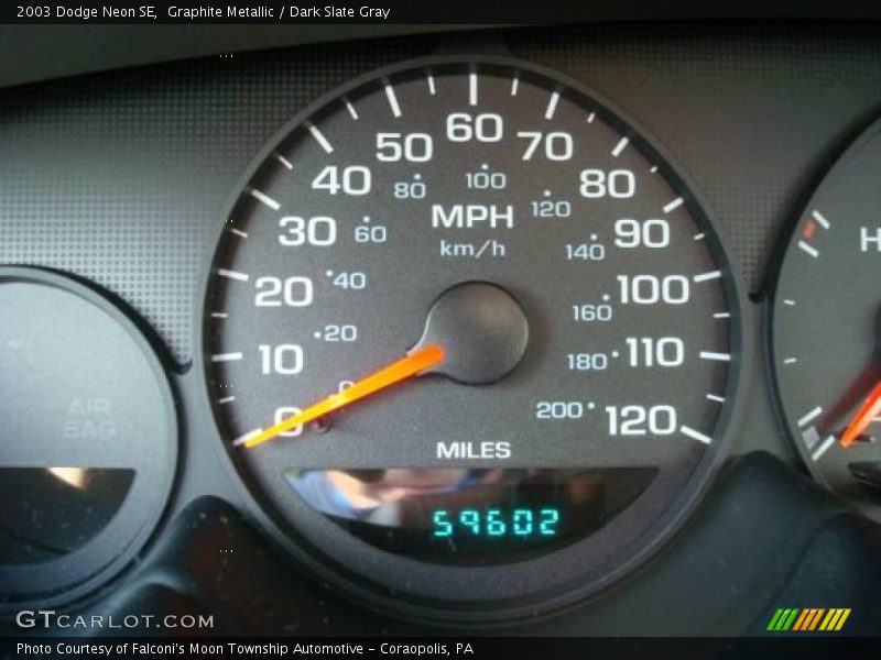 Graphite Metallic / Dark Slate Gray 2003 Dodge Neon SE