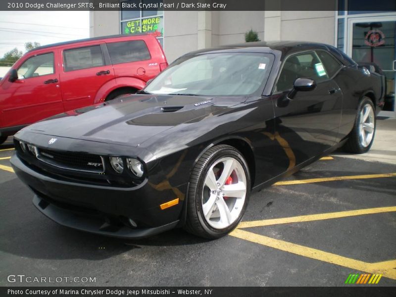 Brilliant Black Crystal Pearl / Dark Slate Gray 2010 Dodge Challenger SRT8