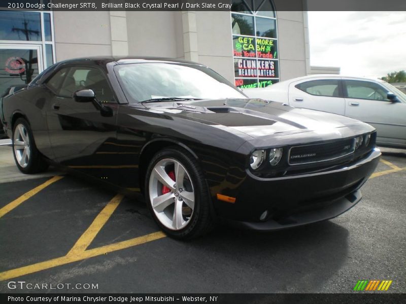 Brilliant Black Crystal Pearl / Dark Slate Gray 2010 Dodge Challenger SRT8