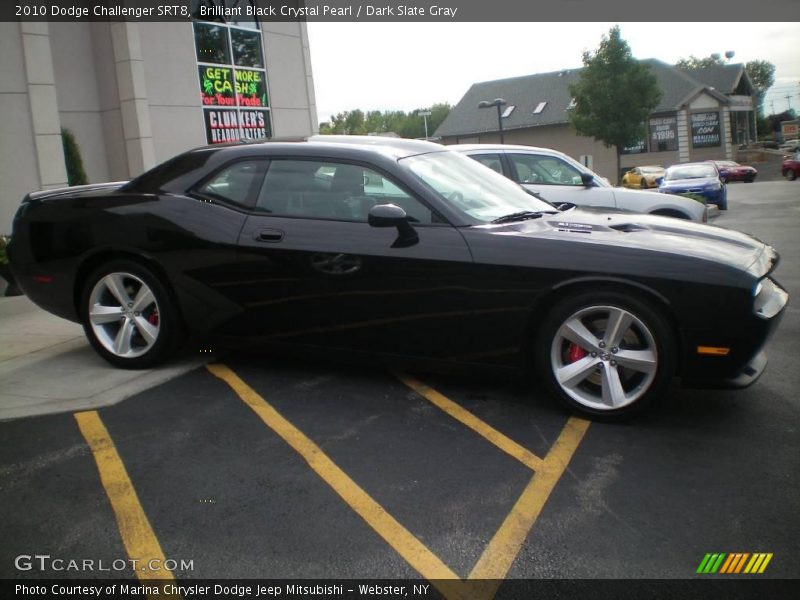 Brilliant Black Crystal Pearl / Dark Slate Gray 2010 Dodge Challenger SRT8