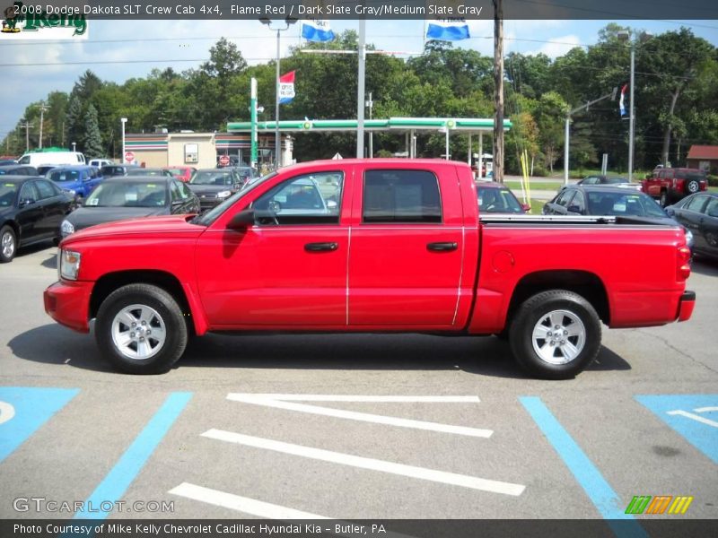 Flame Red / Dark Slate Gray/Medium Slate Gray 2008 Dodge Dakota SLT Crew Cab 4x4