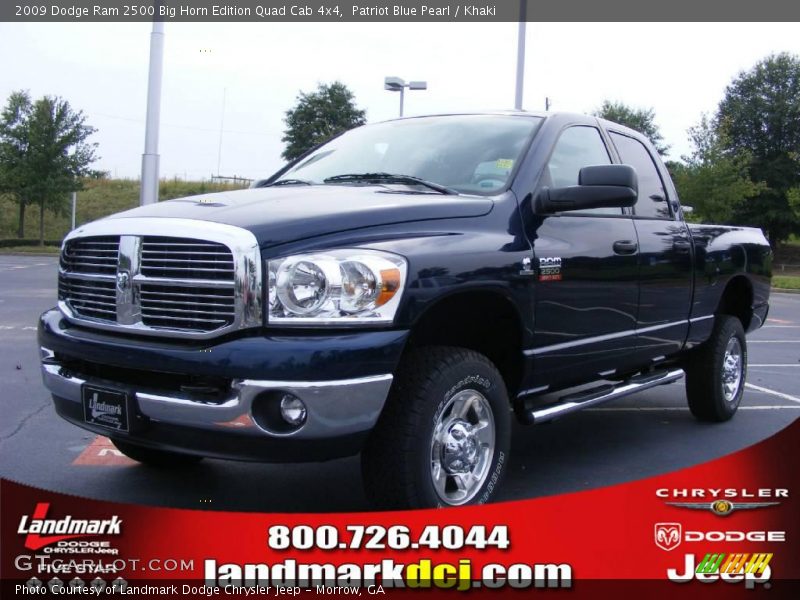 Patriot Blue Pearl / Khaki 2009 Dodge Ram 2500 Big Horn Edition Quad Cab 4x4
