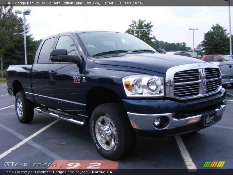 Patriot Blue Pearl / Khaki 2009 Dodge Ram 2500 Big Horn Edition Quad Cab 4x4
