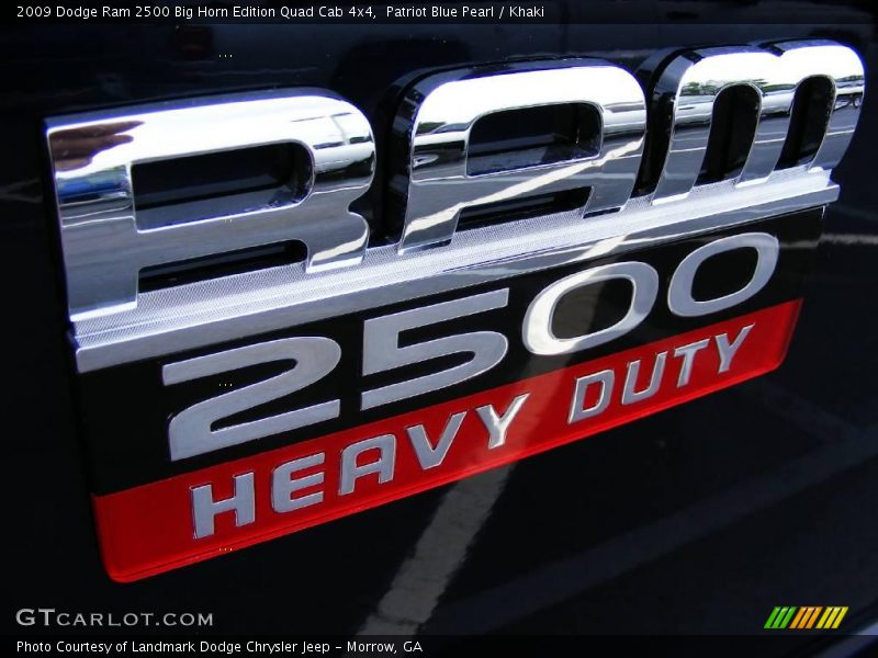 Patriot Blue Pearl / Khaki 2009 Dodge Ram 2500 Big Horn Edition Quad Cab 4x4