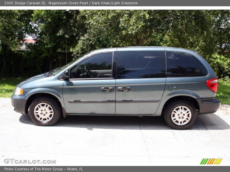 Magnesium Green Pearl / Dark Khaki/Light Graystone 2005 Dodge Caravan SE