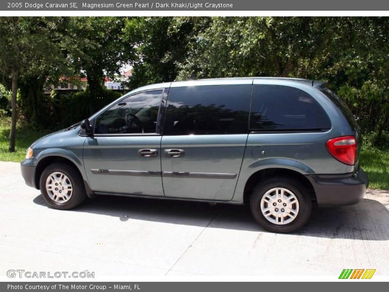 Magnesium Green Pearl / Dark Khaki/Light Graystone 2005 Dodge Caravan SE