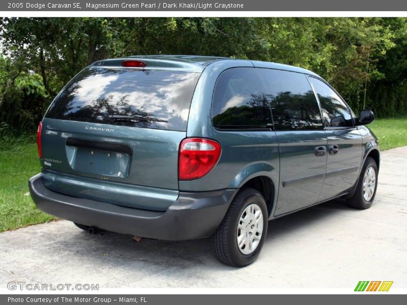Magnesium Green Pearl / Dark Khaki/Light Graystone 2005 Dodge Caravan SE