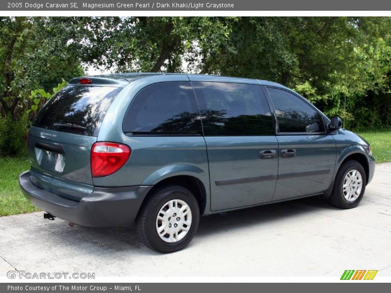 Magnesium Green Pearl / Dark Khaki/Light Graystone 2005 Dodge Caravan SE