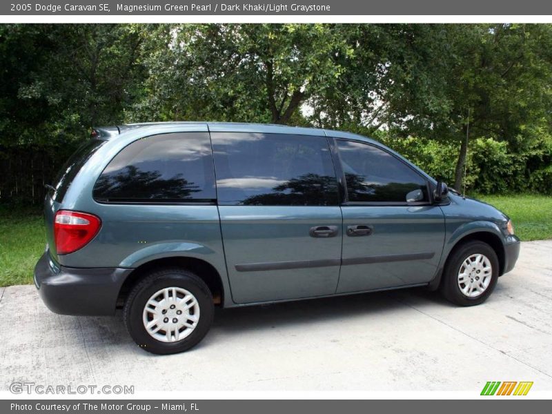 Magnesium Green Pearl / Dark Khaki/Light Graystone 2005 Dodge Caravan SE