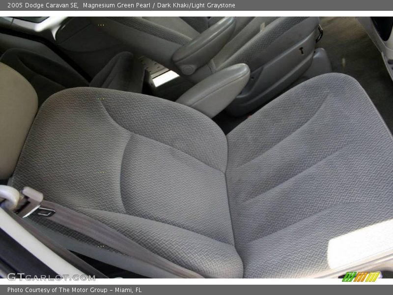 Magnesium Green Pearl / Dark Khaki/Light Graystone 2005 Dodge Caravan SE