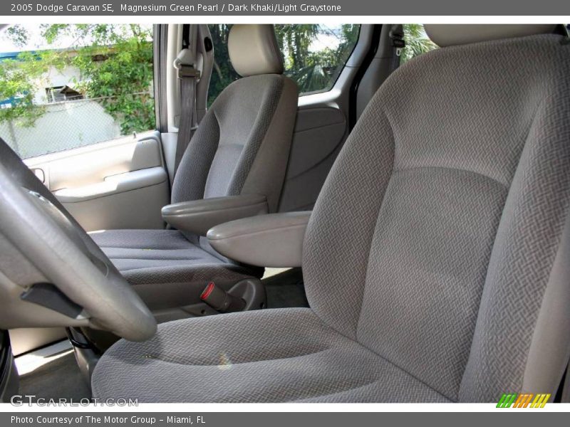 Magnesium Green Pearl / Dark Khaki/Light Graystone 2005 Dodge Caravan SE