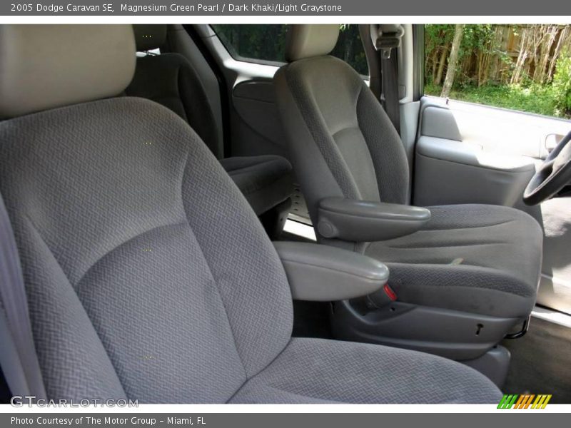 Magnesium Green Pearl / Dark Khaki/Light Graystone 2005 Dodge Caravan SE