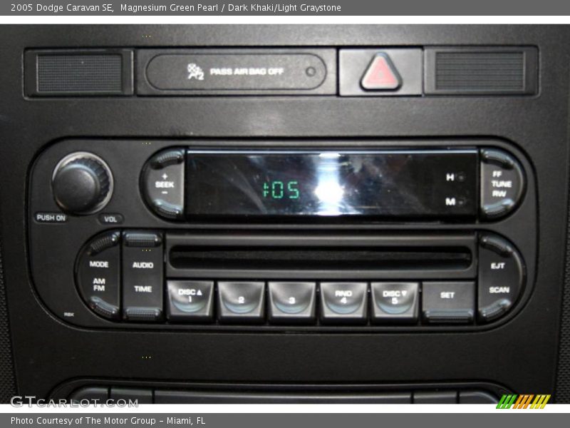 Magnesium Green Pearl / Dark Khaki/Light Graystone 2005 Dodge Caravan SE