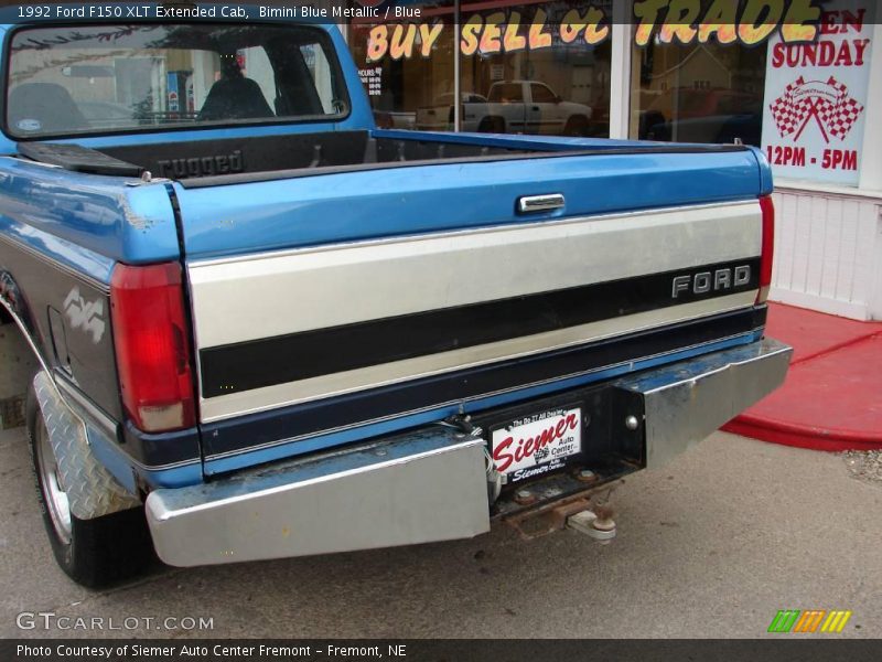 Bimini Blue Metallic / Blue 1992 Ford F150 XLT Extended Cab
