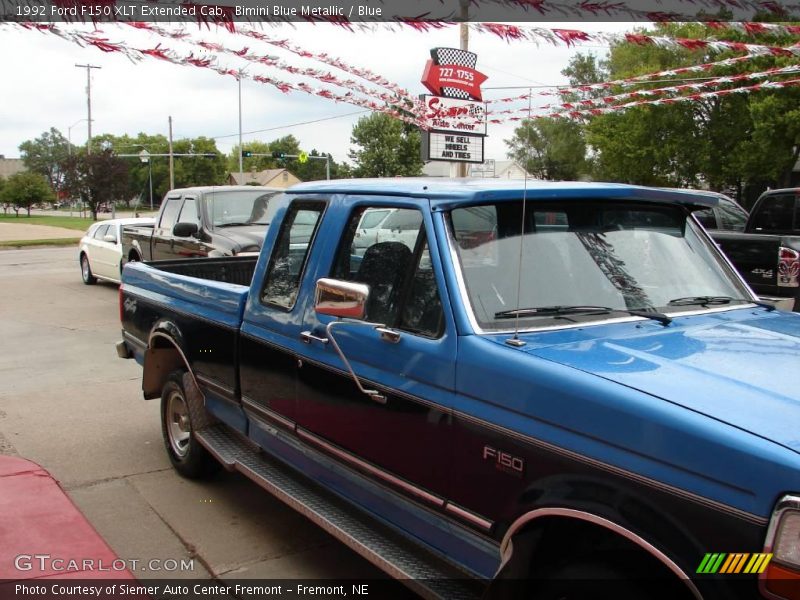 Bimini Blue Metallic / Blue 1992 Ford F150 XLT Extended Cab