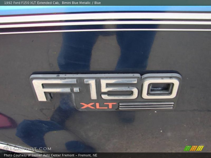 Bimini Blue Metallic / Blue 1992 Ford F150 XLT Extended Cab