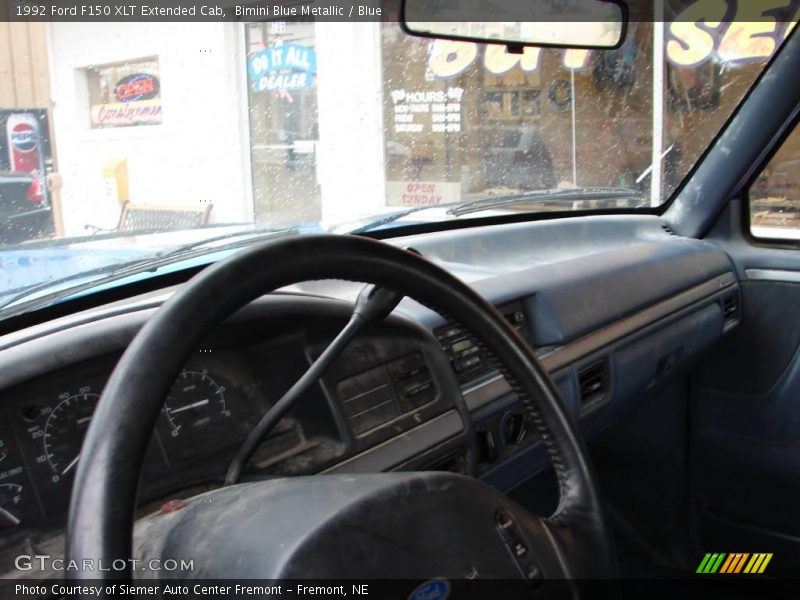 Bimini Blue Metallic / Blue 1992 Ford F150 XLT Extended Cab