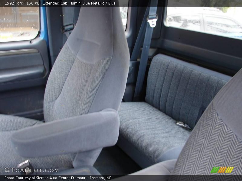 Bimini Blue Metallic / Blue 1992 Ford F150 XLT Extended Cab