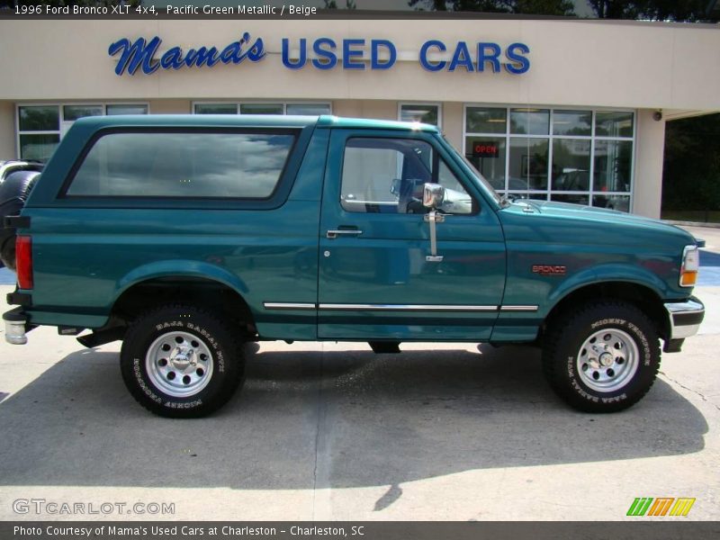 Pacific Green Metallic / Beige 1996 Ford Bronco XLT 4x4
